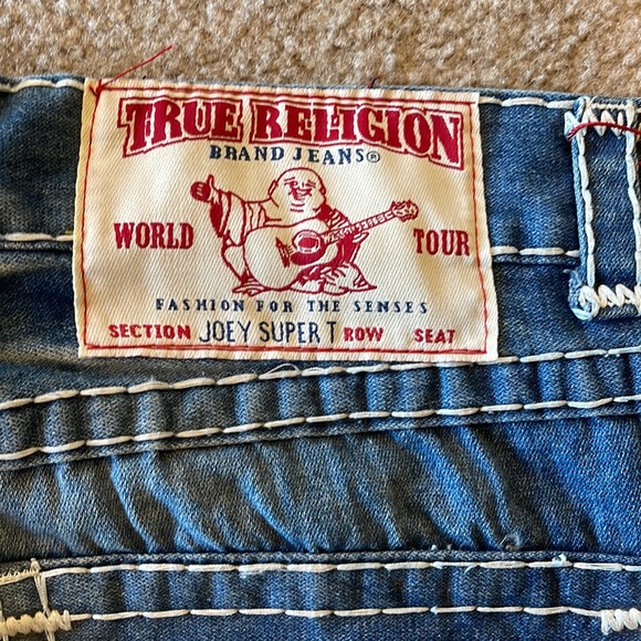 True Religion Denim Jeans - Super T Embroidery with Big Stitch - Men’s US 34 - Picture 4 of 11